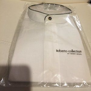Roberto By Henry Segal White Button Front Shirt